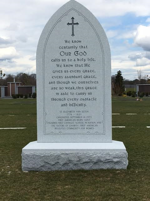 Prayer Monument in New 104 Section of St. Charles Cemetery