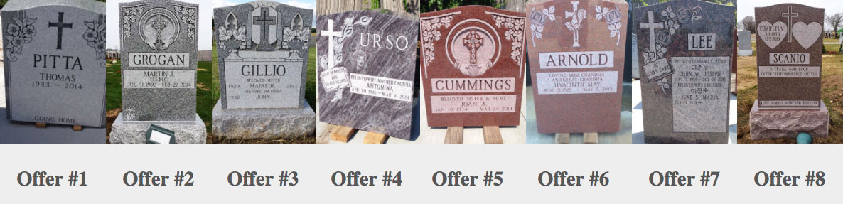 St Charles Headstone Specials