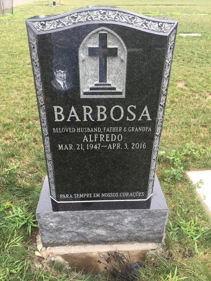 Cross on a headstone 