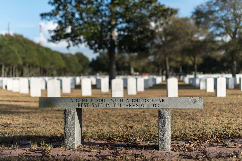 Memorial Bench in Veterans Cemetery