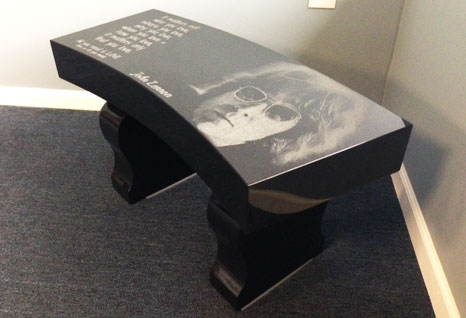 granite memorial bench