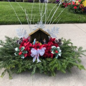 Christmas Blanket with Nativity Scene
