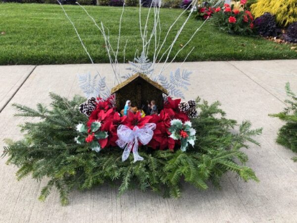 Christmas Blanket with Nativity Scene